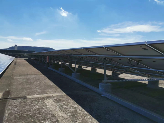 Sistem Pemasangan Solar Ballast Baja HDG Rak Atap Datar Fotovoltaik