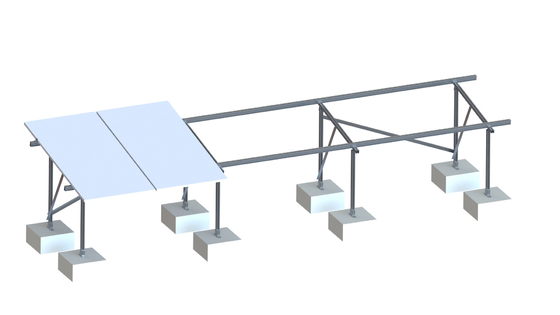 Sistem Pemasangan Surya Atap Datar Tanpa Bingkai Aluminium, Sistem Pemasangan Ballast Komersial