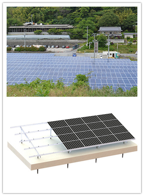 500mm Aluminium Solar PV Mounting Systems Beton Base Ground MGAS-I