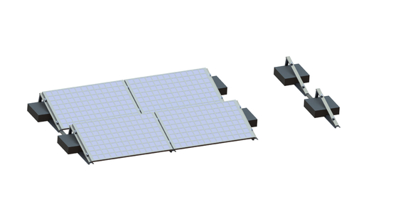 Tripod Lipat Sistem Pemasangan Surya Atap Datar PV AL6005 Panel Mount