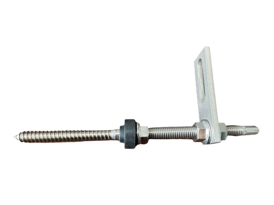 Baut Double Ended Hanger Bolt Dengan plat stainless steel untuk atap metal dengan purlin kayu